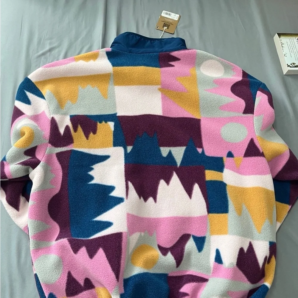 Patagonia Synchilla Full Zip Fleece Jacket Women medium Frontera Marble Pink NWT - Picture 2 of 3